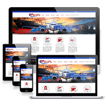 Responsive versions of the international shipping business website